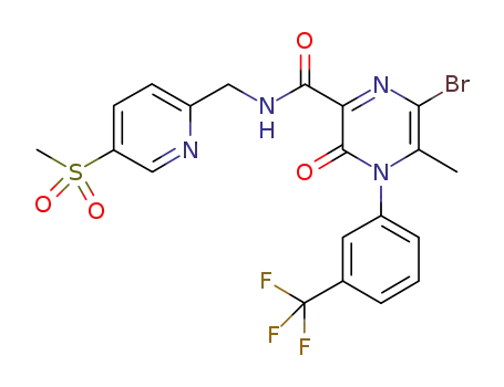 6-bromo-5-methyl-N-{[5-(methylsulfonyl)pyridin-2-yl]methyl}-3-oxo-4-[3-(trifluoromethyl)phenyl]-3,4-dihydropyrazine-2-carboxamide