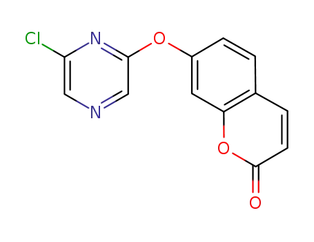 Molecular Structure of 894416-91-2 (2-chloro-6-(7-coumarinyloxy)-pyrazine)