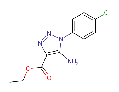 Molecular Structure of 28924-62-1 (5-Amino-1-(4-chlorophenyl)-1H-1,2,3-triazole-4-carboxylicacid ethyl ester)