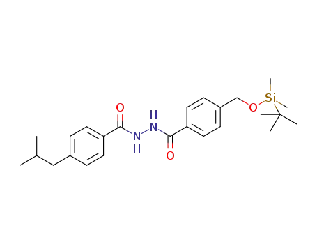 4-(tert-butyl-dimethyl-silanyloxymethyl)-benzoic acid N'-(4-isobutyl-benzoyl)-hydrazide