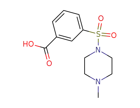 Molecular Structure of 380339-63-9 (3-(4-Methyl-1-piperazinylsulfonyl)benzoic Acid)