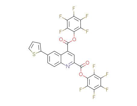 2,4-Quinolinedicarboxylic acid, 6-(2-thienyl)-,
2,4-bis(2,3,4,5,6-pentafluorophenyl) ester