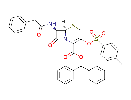 (6<i>R</i>)-8-oxo-7<i>t</i>-(2-phenyl-acetylamino)-3-(toluene-4-sulfonyloxy)-(6<i>r</i><i>H</i>)-5-thia-1-aza-bicyclo[4.2.0]oct-2-ene-2-carboxylic acid benzhydryl ester