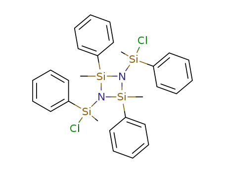 1,3-bis(chloromethyl-phenylsilyl)-2,4-dimethyl-2,4-diphenyl-cyclodisilazane