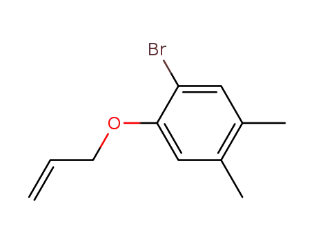 Molecular Structure of 148918-17-6 (1-bromo-4,5-dimethyl-2-(prop-2-en-1-yloxy)benzene)