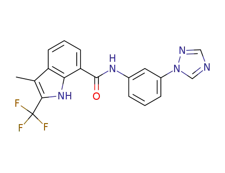 N-[3-(1,2,4-triazol-1-yl)-phenyl]-3-methyl-2-trifluoromethyl-1H-indole-7-carboxamide
