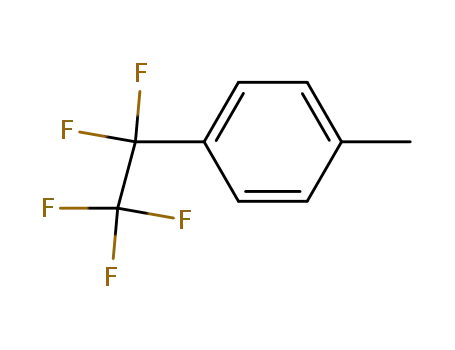 Molecular Structure of 117081-46-6 (Benzene, 1-methyl-4-(1,1,2,2,2-pentafluoroethyl)-)
