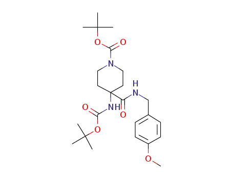 4-tert-butoxycarbonylamino-4-(4-methoxy-benzylcarbamoyl)-piperidine-1-carboxylic acid tert-butyl ester