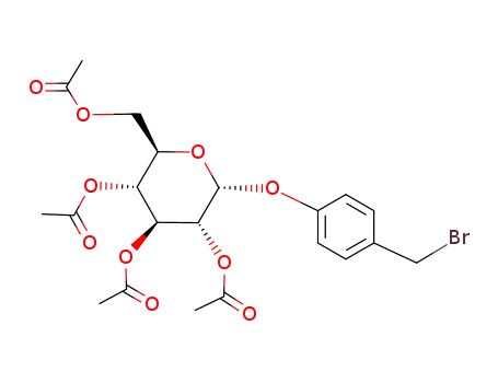 Molecular Structure of 78617-45-5 (2-(bromomethyl)phenyl tetra-O-acetyl-α-D-glucopyranoside)
