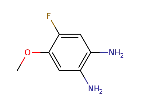 Molecular Structure of 125163-15-7 (1,2-Benzenediamine,  4-fluoro-5-methoxy-)