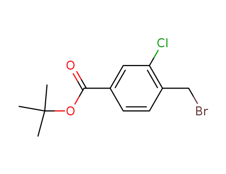 Molecular Structure of 161249-59-8 (Benzoic acid, 4-(bromomethyl)-3-chloro-, 1,1-dimethylethyl ester)