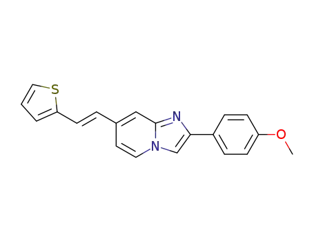 Imidazo[1,2-a]pyridine, 2-(4-methoxyphenyl)-7-[2-(2-thienyl)ethenyl]-