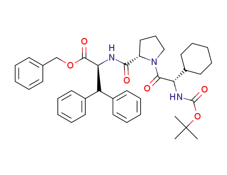 benzyl (S)-2-((S)-1-((S)-2-((tert-butoxycarbonyl)amino)-2-cyclohexylacetyl)pyrrolidine-2-carboxamido)-3,3-diphenylpropanoate