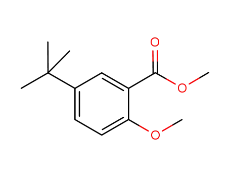 Benzoic acid, 5-(1,1-dimethylethyl)-2-methoxy-, methyl ester