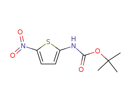 Molecular Structure of 79023-58-8 (Carbamic acid, (5-nitro-2-thienyl)-, 1,1-dimethylethyl ester)