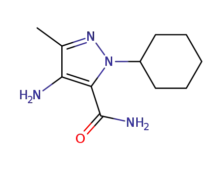 Molecular Structure of 553671-80-0 (4-Amino-1-cyclohexyl-3-methyl-1H-pyrazole-5-carboxamide)