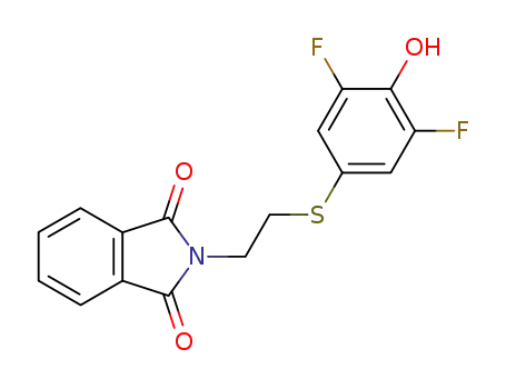 Molecular Structure of 169298-43-5 (N-<2-(3,5-difluoro-4-hydroxyphenylthio)ethyl>phthalimide)