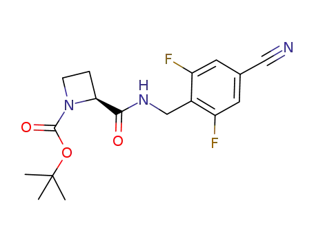 1-Azetidinecarboxylic acid,
2-[[[(4-cyano-2,6-difluorophenyl)methyl]amino]carbonyl]-,
1,1-dimethylethyl ester, (2S)-