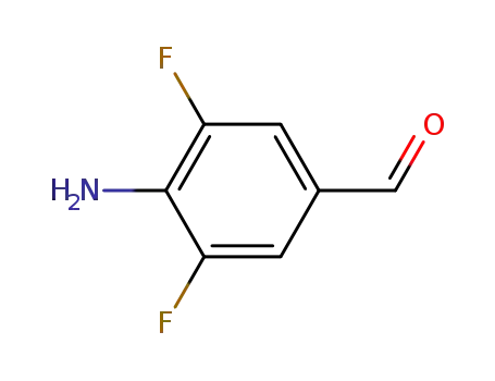 Molecular Structure of 135564-23-7 (Benzaldehyde, 4-amino-3,5-difluoro- (9CI))