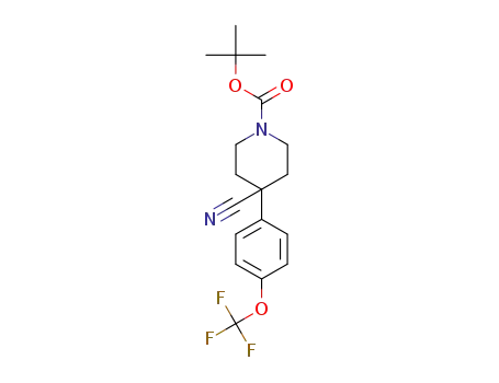 tert-butyl 4-cyano-4-(4-(trifluoromethoxy)phenyl)piperidine-1-carboxylate