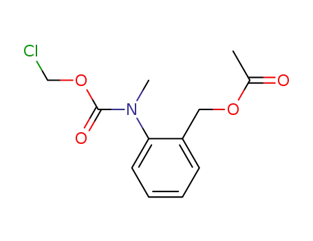 Molecular Structure of 338990-20-8 ([N-methyl-N-2-(acetoxymethyl)phenyl]carbamic acid chloromethyl ester)