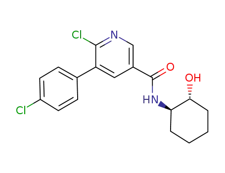 6-chloro-5-(4-chlorophenyl)-N-[(1R,2R)-2-hydroxycyclohexyl]-3-pyridine carboxamide