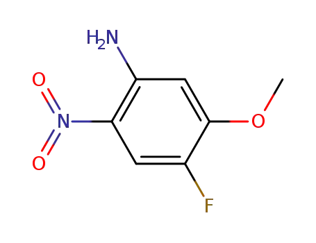 Molecular Structure of 125163-12-4 (4-Fluoro-5-methoxy-2-nitroaniline)