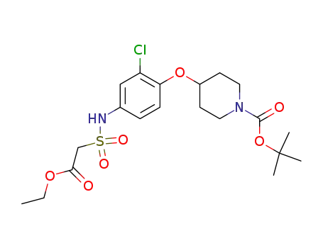 ethyl N-[4-(1-t-butoxycarbonylpiperidin-4-yloxy)-3-chlorophenyl]sulfamoylacetate