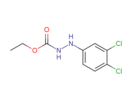 Molecular Structure of 13124-15-7 (Ethyl 3-(3,4-Dichlorophenyl)carbazate)