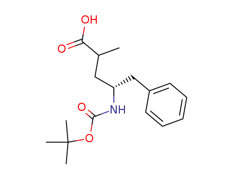 Molecular Structure of 944559-43-7 ((R)-4-(tert-butoxycarbonylamino)-2-methyl-5-phenylpentanoic acid)