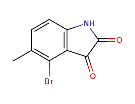 Molecular Structure of 147149-84-6 (4-Bromo-5-methyl-2,3-indolinedione)