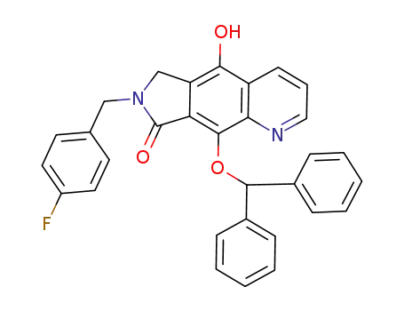 9-benzhydryloxy-7-(4-fluoro-benzyl)-5-hydroxy-6,7-dihydro-pyrrolo[3,4-g]quinolin-8-one