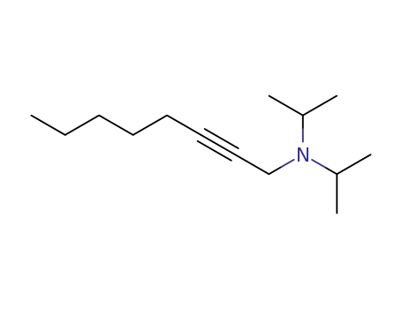 Molecular Structure of 6332-62-3 (N,N-di(propan-2-yl)oct-2-yn-1-amine)