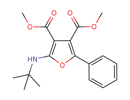Molecular Structure of 946614-70-6 (3,4-Furandicarboxylic  acid,  2-[(1,1-dimethylethyl)amino]-5-phenyl-,  3,4-dimethyl  ester)
