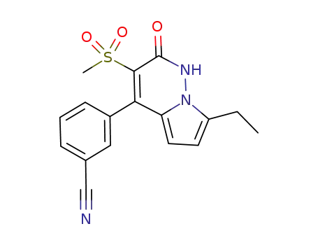 3-(7-ethyl-3-methanesulfonyl-2-oxo-1,2-dihydro-pyrrolo[1,2-b]pyridazin-4-yl)-benzonitrile