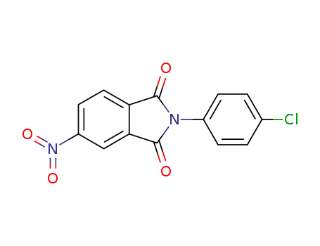 Molecular Structure of 53555-04-7 (2-(4-chloro-phenyl)-5-nitro-isoindoline-1,3-dione)