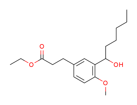 ethyl 3-(3-(1-hydroxyhexyl)-4-methoxyphenyl)propanoate