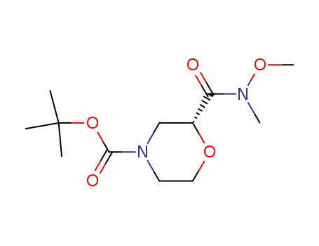 Molecular Structure of 952593-44-1 (tert-butyl (2R)-2-[methoxy(methyl)carbamoyl]morpholine-4-carboxylate)