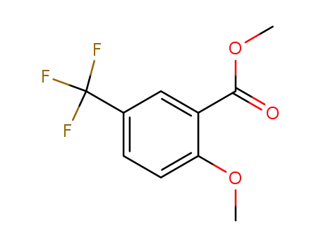 Molecular Structure of 177174-47-9 (methyl 2-methoxy-5-(trifluoromethyl)benzoate)