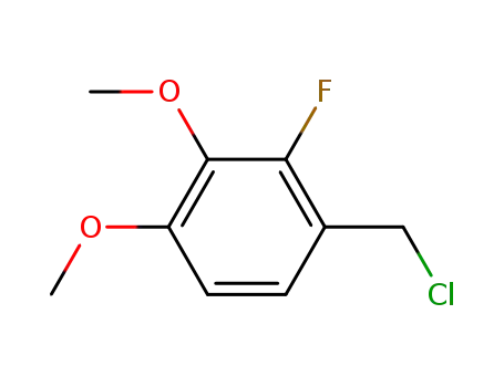 Molecular Structure of 1716-43-4 (2-FLUORO-3,4-DIMETHOXYBENZYLCHLORIDE)