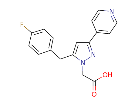 2-(5-(4-Fluorobenzyl)-3-(pyridin-4-yl)-4,5-dihydro-1H-pyrazol-1-yl)acetic acid