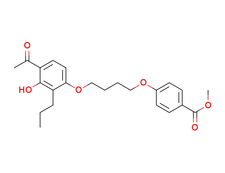 Benzoic acid, 4-[4-(4-acetyl-3-hydroxy-2-propylphenoxy)butoxy]-, methyl
ester