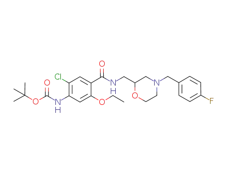 (RS)-4-(tert-butoxy-carbonyl-amino)-5-chloro-2-ethoxy-N-{[4-(4-fluoro-benzyl)-2-morpholinyl]methyl}-benzamide