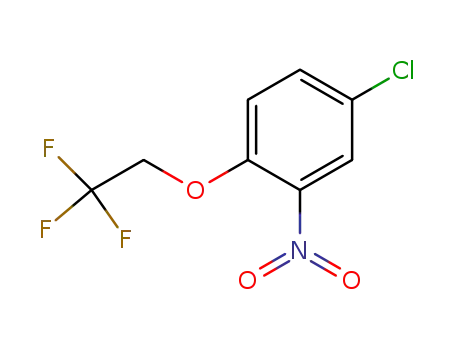 Molecular Structure of 99366-81-1 (4-chloro-2-nitro-1-(2,2,2-trifluoroethoxy)benzene)
