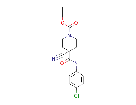 4-(4-chloro-phenylcarbamoyl)-4-cyano-piperidine-1-carboxylic acid tert-butyl ester