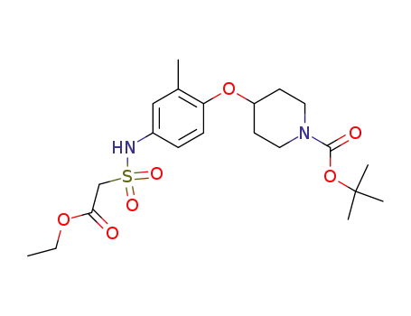 ethyl N-[4-(1-t-butoxycarbonylpiperidin-4-yloxy)-3-methylphenyl]sulfamoylacetate