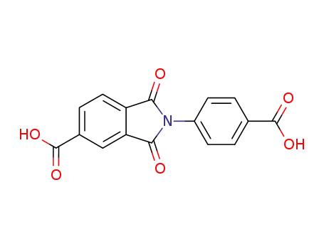 Molecular Structure of 7702-03-6 (2-(4-carboxyphenyl)-1,3-dioxoisoindoline-5-carboxylic acid)