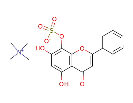 Molecular Structure of 146329-57-9 (tetramethylammonium 5,7-dihydroxy-4-oxo-2-phenyl-4H-chromen-8-yl sulfate)