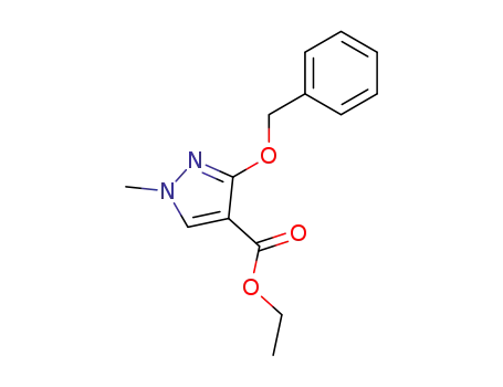 1H-Pyrazole-4-carboxylic acid, 1-methyl-3-(phenylmethoxy)-, ethyl ester