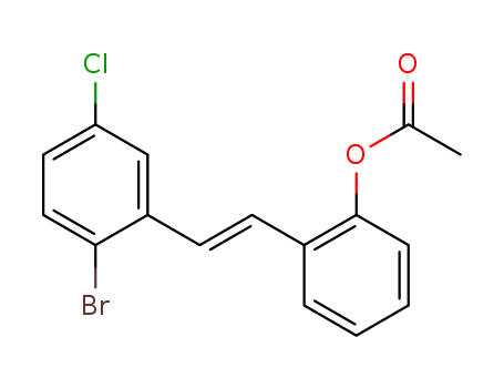(E)-2-Acetoxy-2’-bromo-5’-chlorostilbene
